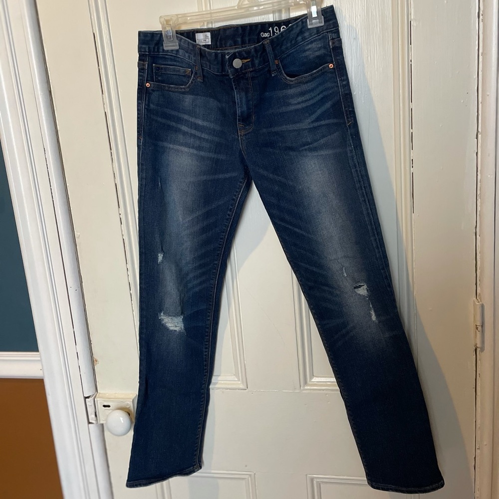 GAP straight leg ripped jeans
